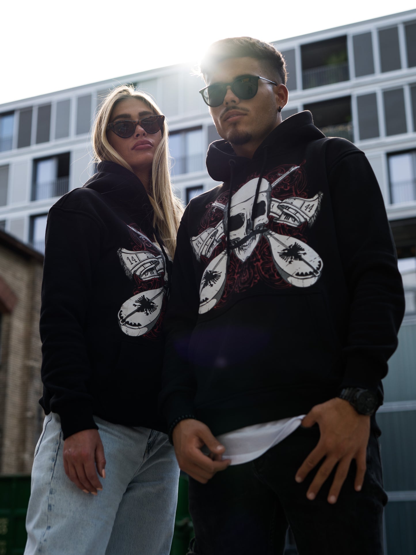 Skull with Qifteli Hoodie Men