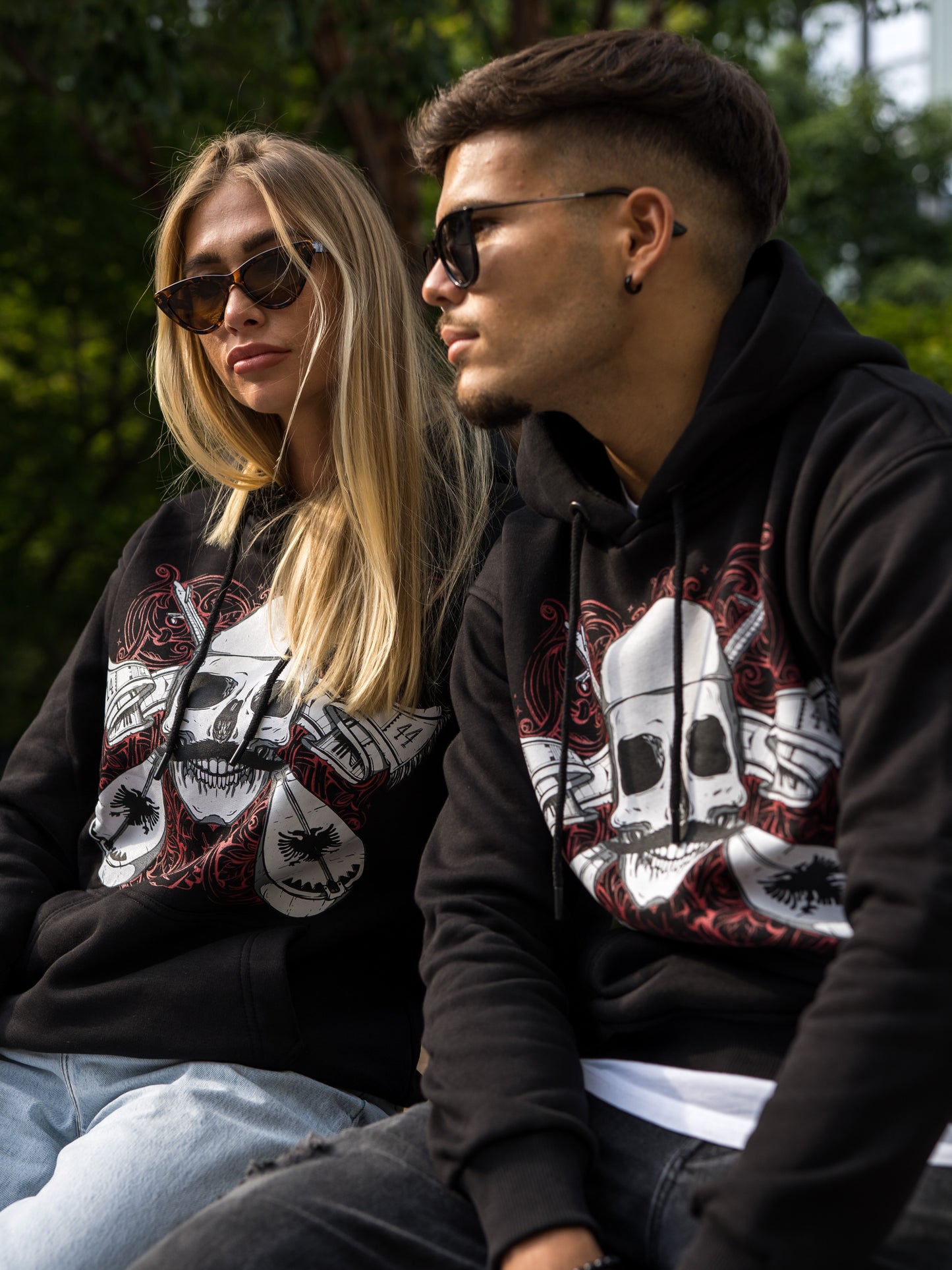 Skull with Qifteli Hoodie Men