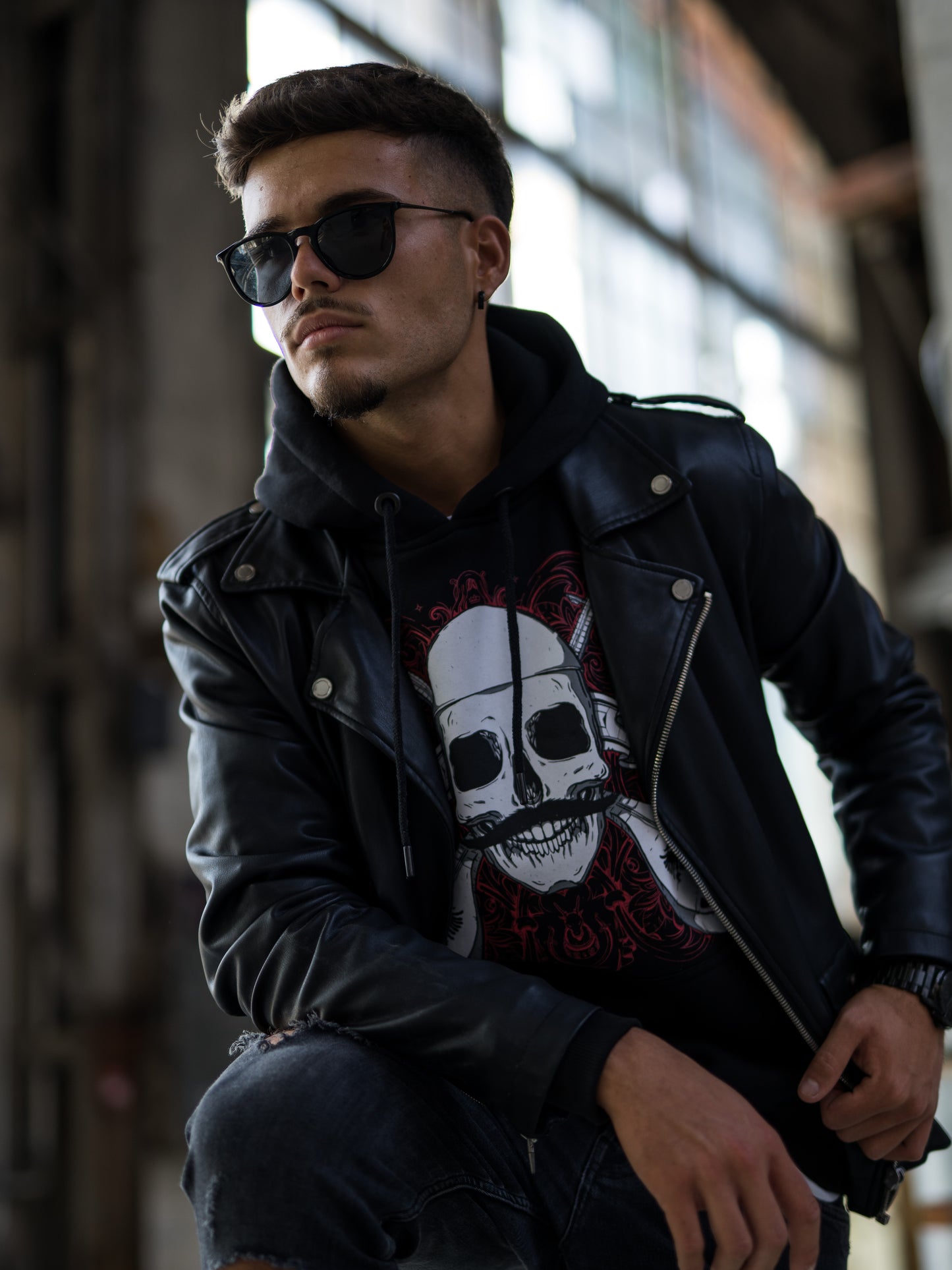 Skull with Qifteli Hoodie Men